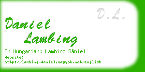 daniel lambing business card