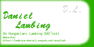 daniel lambing business card